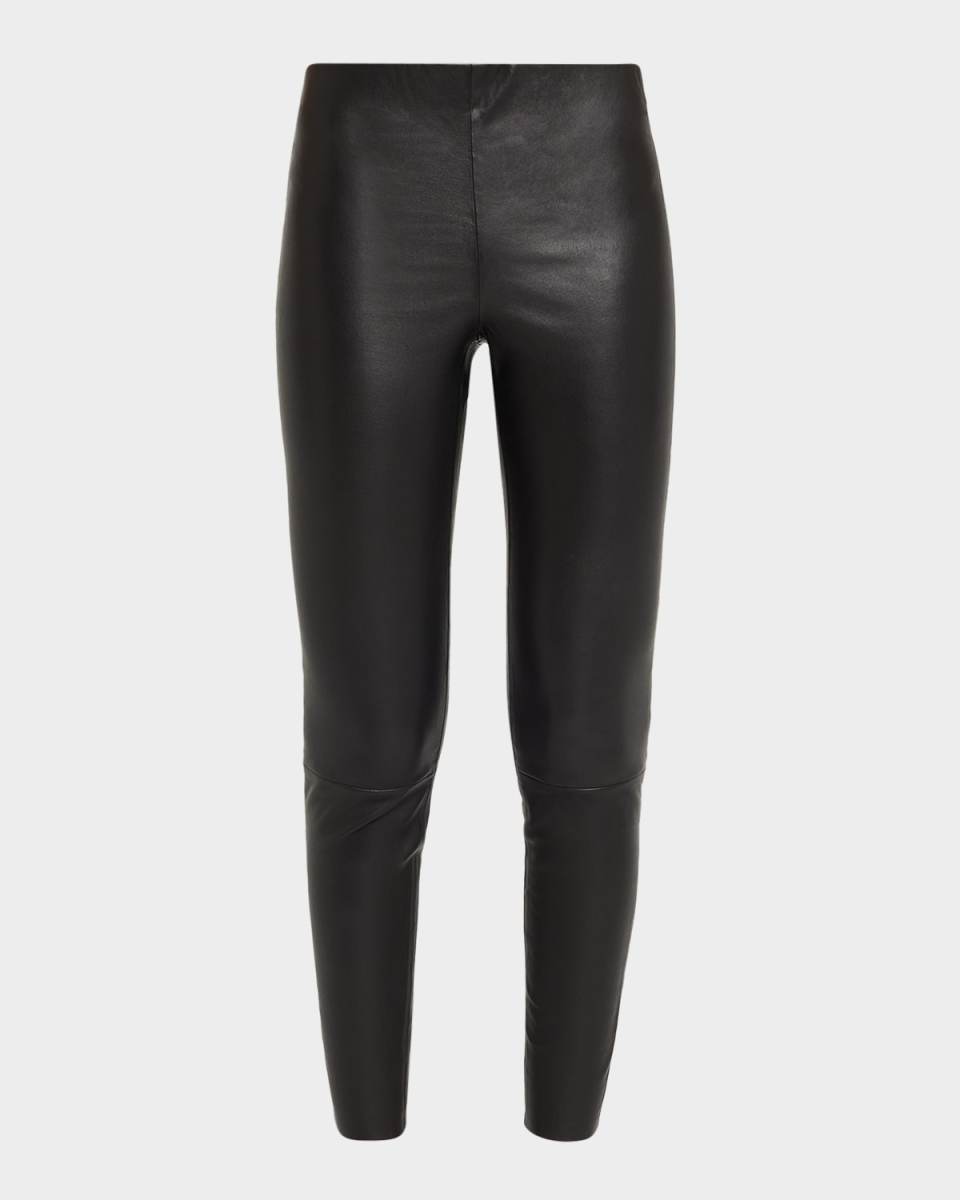 Lennox Mid-Rise Leather Leggings